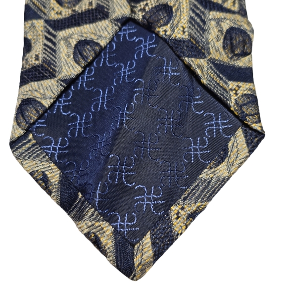 Tino Cojura 100% Silk Necktie Blue and Cream Italy - Picture 4 of 4
